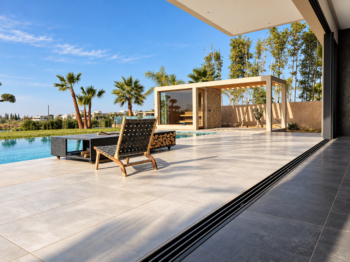 Pavillon sauna SPA FACTORY dans un jardin